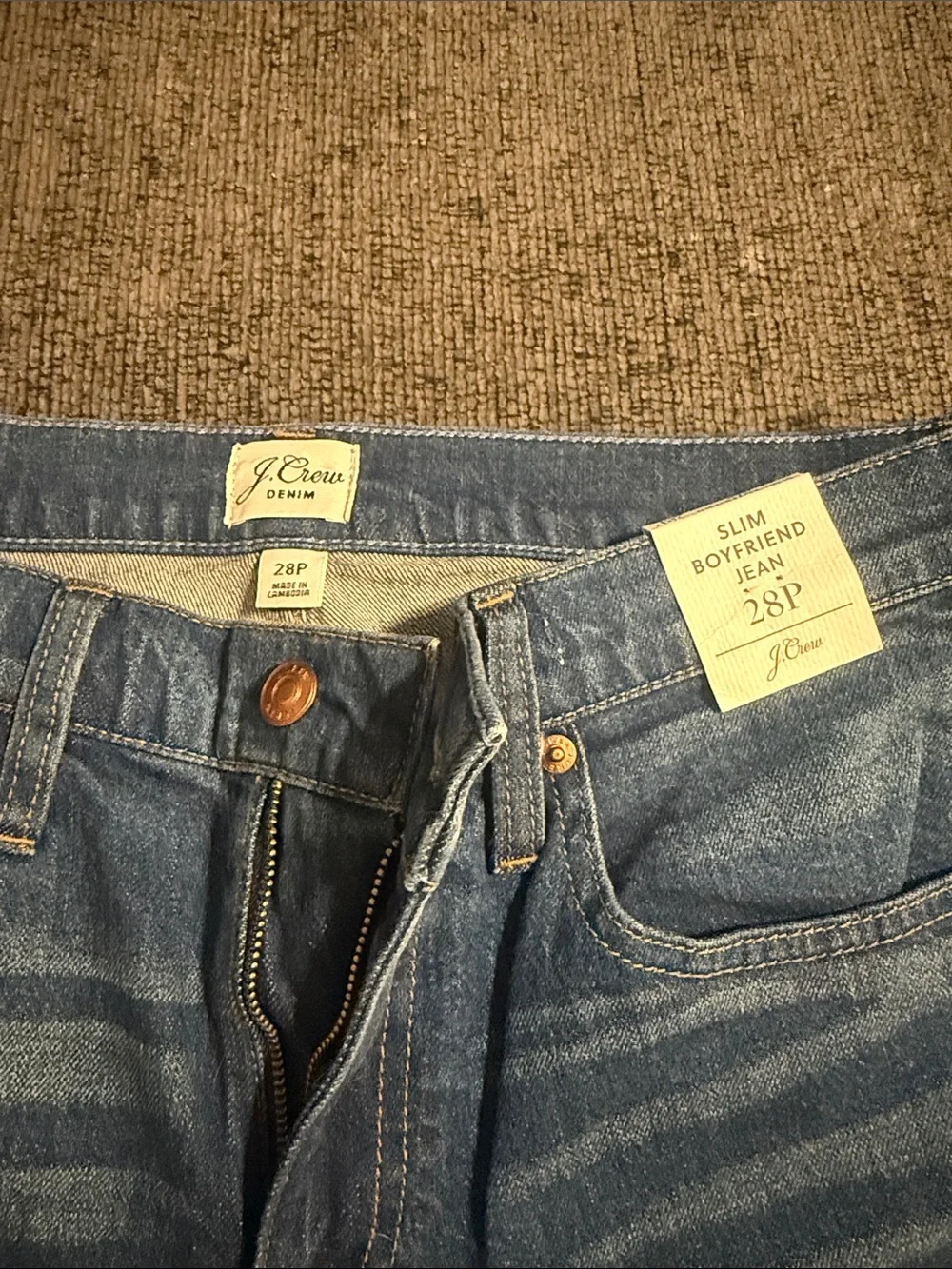 NWT J. CREW Slim Boyfriend Jean date night classic structured denim jeans 28P